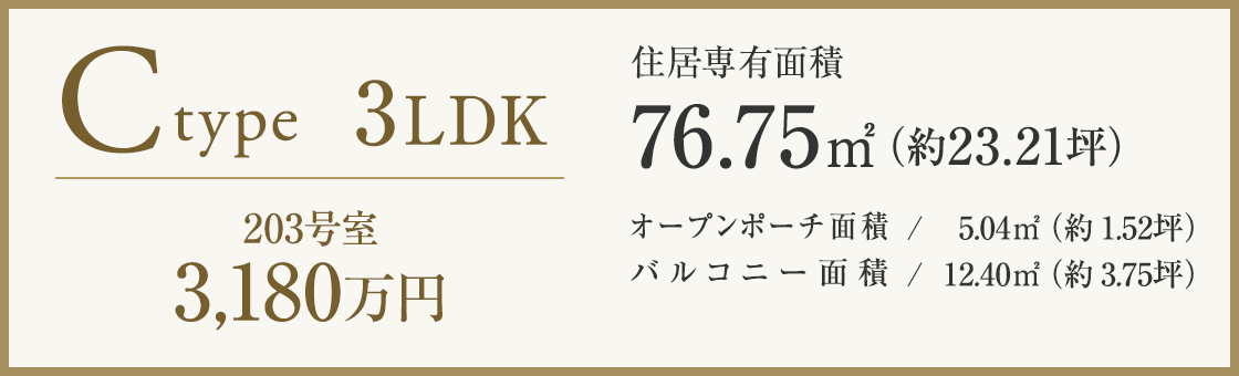 Ctype 3LDK 76.75㎡
